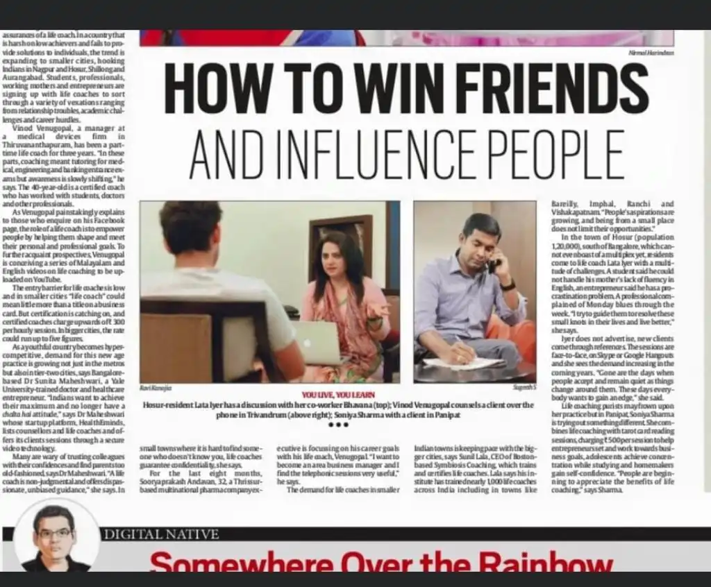 Soniya Sharma featured in The Indian Express
